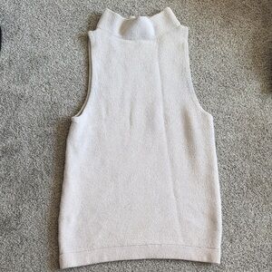 Free People Women’s Turtle Neck Sleeveless Pullover Dress Sz M Stretch Ivory